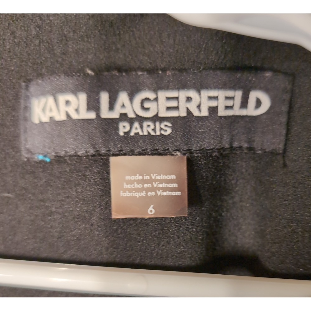 Karl Lagerfeld Paris Black dress, semi-formal Fit and Flare Dress 6 LD6C1682 - Picture 10 of 10